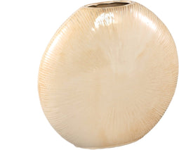 PTMD Bloempot Romin - 30x9x30 cm - Keramiek - Creme