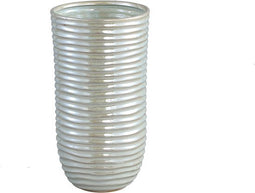 PTMD Bloempot Ryll - 18x18x35 cm - Keramiek - Parel