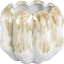 PTMD Bloempot Seattle - 20x20x18 cm - Keramiek - Parel