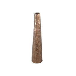 PTMD Bloempot Sharla - 9x9x42 cm - Keramiek - Brons