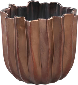 PTMD Bloempot Sigurdur - 18x18x17 cm - Keramiek - Brons