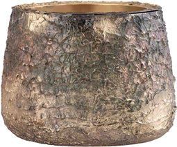 PTMD Bloempot Simona - 27x27x20 cm - Ijzer - Goud