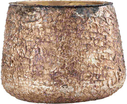 PTMD Bloempot Simona - 35x35x26 cm - Ijzer - Goud