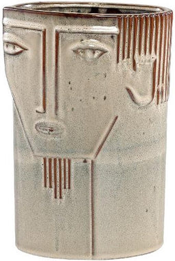 PTMD Bloempot Spiker - 20x9x31 cm - Keramiek - Creme