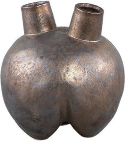 PTMD Bloempot Susana - 21x21x23 cm - Keramiek - Brons