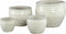 PTMD Bloempot Triston - 46x46x37 cm - Keramiek - Creme - Set van 4