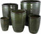 PTMD Bloempot Triston - 55x55x69 cm - Keramiek - Groen - Set van 5