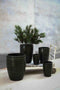 PTMD Bloempot Triston - 55x55x69 cm - Keramiek - Groen - Set van 5