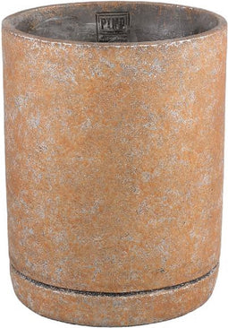 PTMD Bloempot Vik - 20x20x25 cm - Cement - Bruin