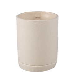 PTMD Bloempot Vik - 20x20x25 cm - Cement - Creme
