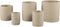 PTMD Bloempot Vik - 24x24x27 cm - Cement - Taupe