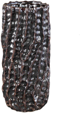 PTMD Bloempot Vikton - 15x15x32 cm - Keramiek - Bruin