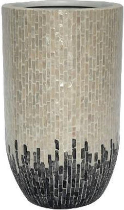 PTMD Bloempot Vojtech - 35x35x57 cm - Polyester - Wit