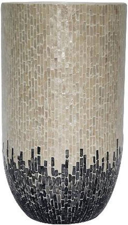 PTMD Bloempot Vojtech - 40x40x70 cm - Polyester - Wit