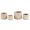 PTMD Bloempot Xakie - 19x19x16 cm - Keramiek - Creme