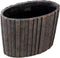 PTMD Bloempot Yaran - 30x15x25 cm - Cement - Zwart