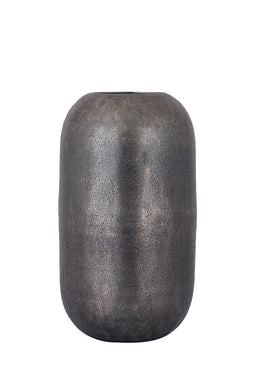 PTMD Bloempot Yourne - 16x16x29 cm - Aluminium - Zilver
