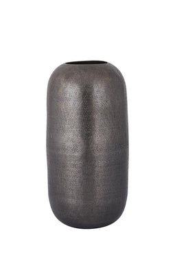 PTMD Bloempot Yourne - 16x16x33 cm - Aluminium - Zilver