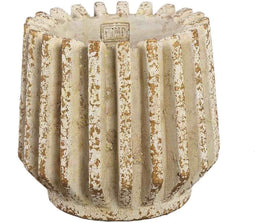 PTMD Bloempot Zariya - 21x21x19 cm - Cement - Creme
