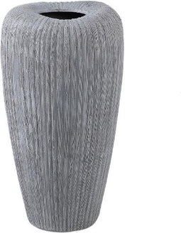 PTMD Bloempot Zinet - 15x15x30 cm - Keramiek - Grijs