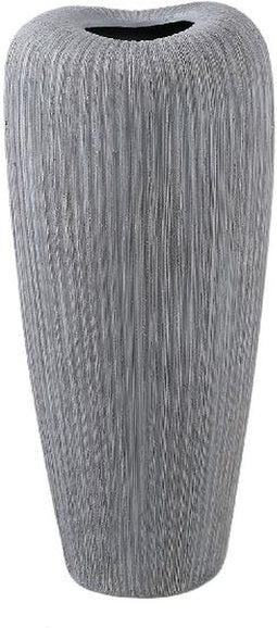 PTMD Bloempot Zinet - 16x16x38 cm - Keramiek - Grijs