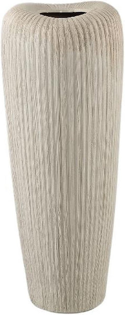 PTMD Bloempot Zinet - 17x17x45 cm - Keramiek - Taupe