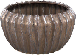 PTMD Bodi Bloempot - 24 x 24 x 13 cm - Keramiek - Brons