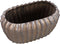 PTMD Bodi Bronze Ceramic Pot Oval Ribbed L