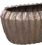PTMD Bodi Bronze Ceramic Pot Oval Ribbed L