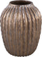 PTMD Bodi Bronze Ceramic Pot Round Bulb Ribbed L