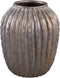 PTMD Bodi Bronze Ceramic Pot Round Bulb Ribbed M