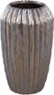 PTMD Bodi Bronze Ceramic Pot Round High Ribbed S
