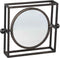PTMD Bodine Vierkante Spiegel - Staand - Spiegeltje - 20 x 4 x 20 cm - Metaal - Zwart
