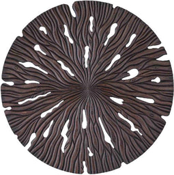 PTMD Bonte Brown MDF Wall Panel Wavy Carved Round L
