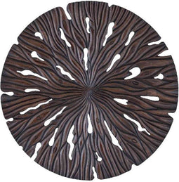 PTMD Bonte Brown MDF Wall Panel Wavy Carved Round S