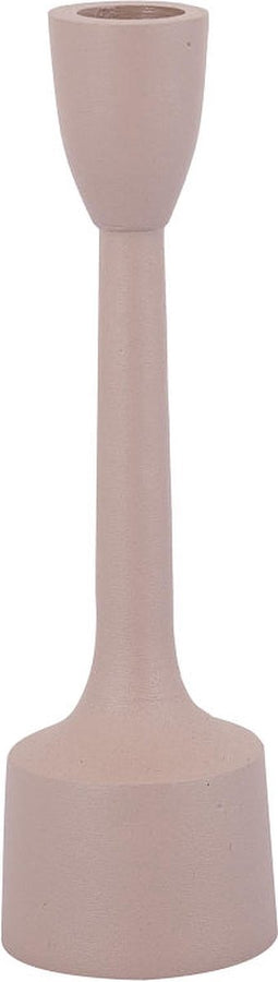 PTMD Bosco Beige Casted Alu Candleholder Round S