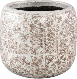 PTMD Brave Bloempot - H24 x Ø27 cm - Terracotta - Bruin