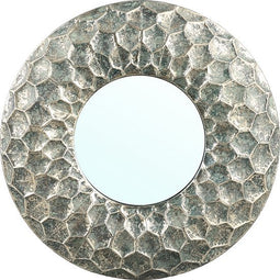 PTMD Brendon Antique metalen gedeukte spiegel rond