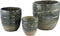PTMD Brennen Green Ceramic Swirl Pot Round SV3