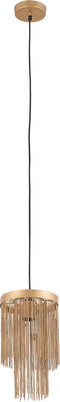 PTMD Brenton Gold Iron Chains Round Hanging Lamp S
