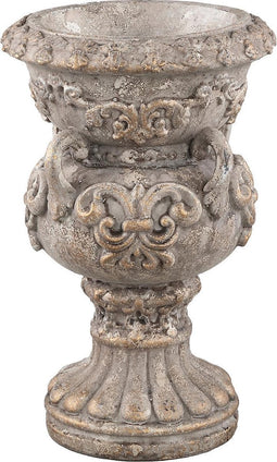 PTMD Bridge Ronde Pot Antiek - H31 x Ø20 cm - Cement - Bruin