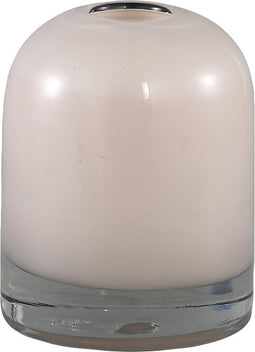 PTMD Byron Ronde Vaas - H15,5 x Ø12 cm - Wit - Dubbelglas