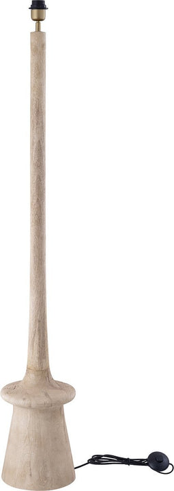 PTMD Caelin Natural Mango Wood Floor Lamp Narrow Round