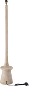 PTMD Caelin Natural Mango Wood Floor Lamp Narrow Round