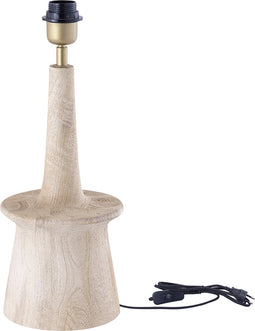 PTMD Caelin Natural Mango Wood Table Lamp Narrow Round