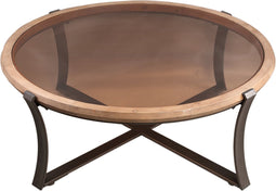 PTMD Cami Natural fir wood coffeetable bended frame L