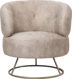 PTMD Carice Beige fauteuil infinity 2 beige gold base