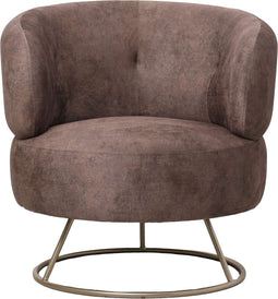 PTMD Carice Brown Fauteuil Infinity 3 Bison Gold Base