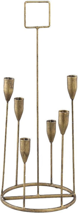 PTMD Carree Meervoudige Kandelaar - 21 x 20 x 52 cm - Metaal - Goud