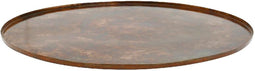 PTMD Cars Copper Antique Iron Tray Round L